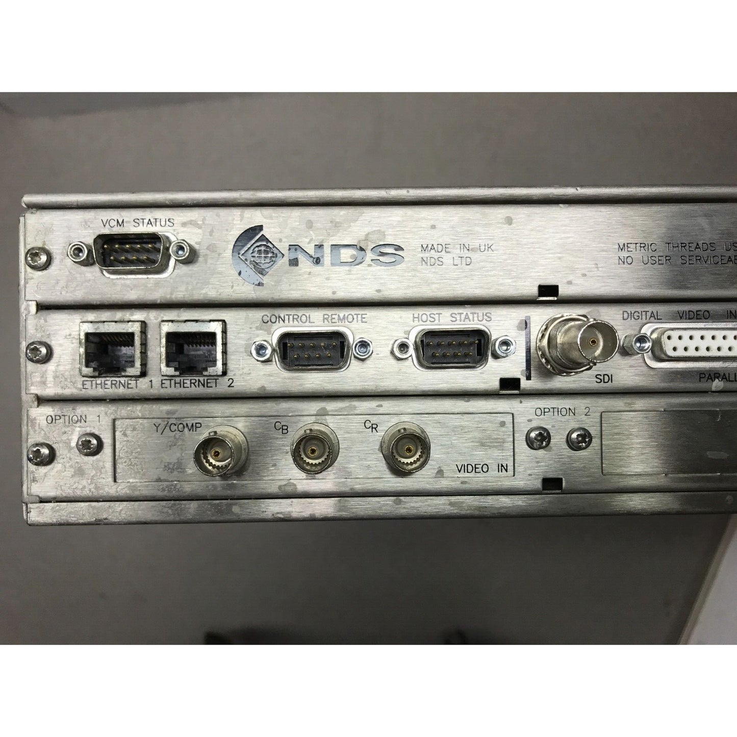 NDS E5210 Encoder left side of back panel connections