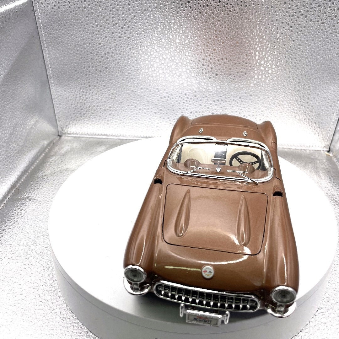 Maisto 1957 Corvette Brown Metallic Die Cast, Scale: 1/18 11320 front end view