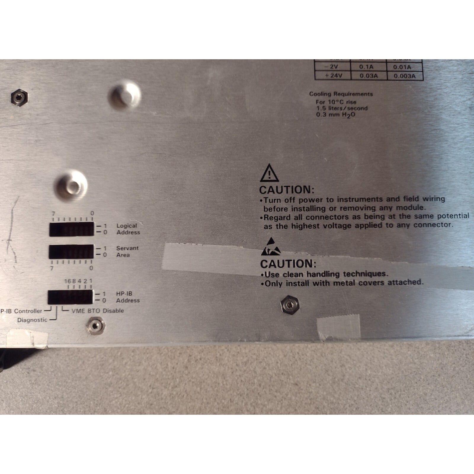 HP Agilent E1406A HP-IB Command Module VXI C-Size detail