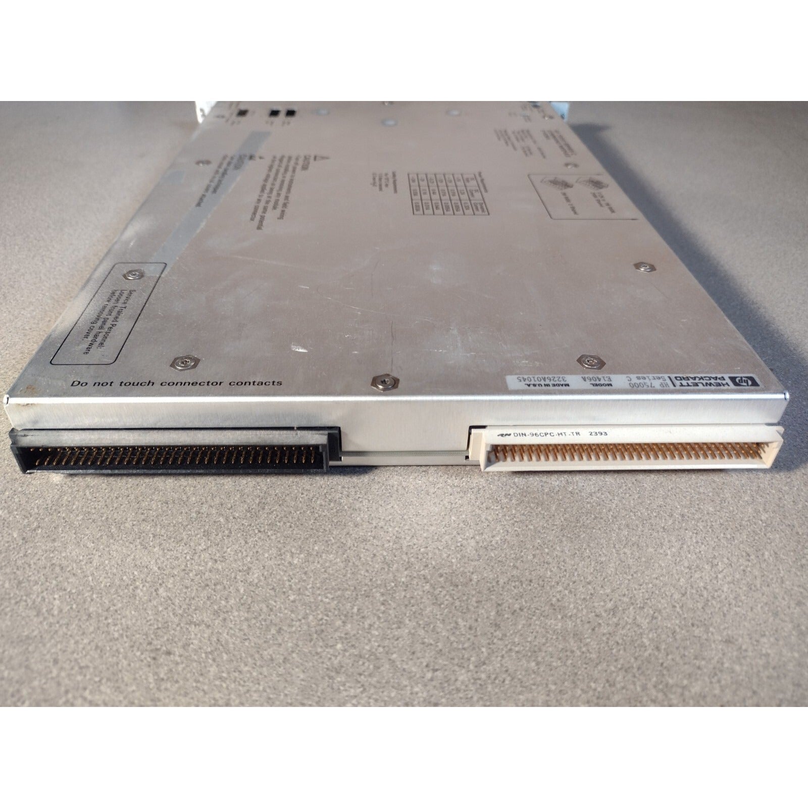 HP Agilent E1406A HP-IB Command Module VXI C-Size back of unit connectors