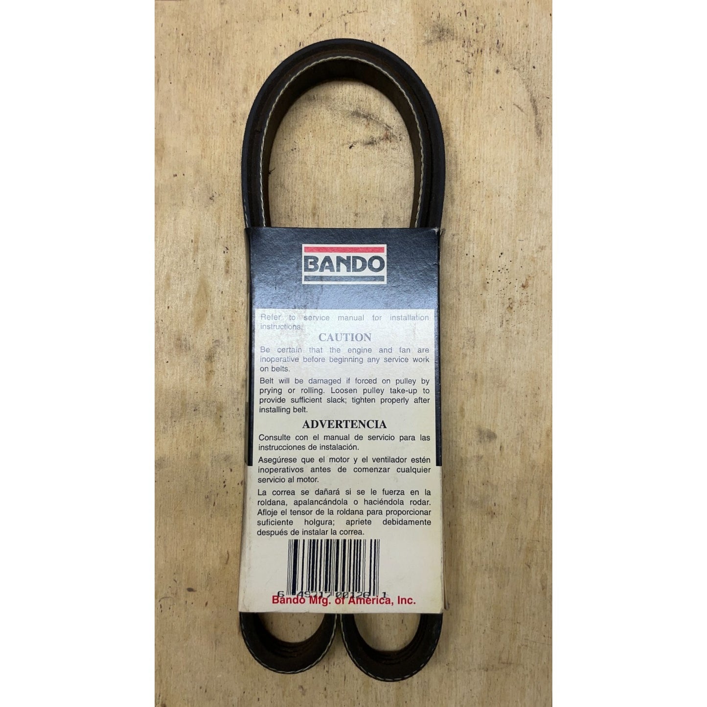 Bando 4PK1130 Automotive Belt back of package