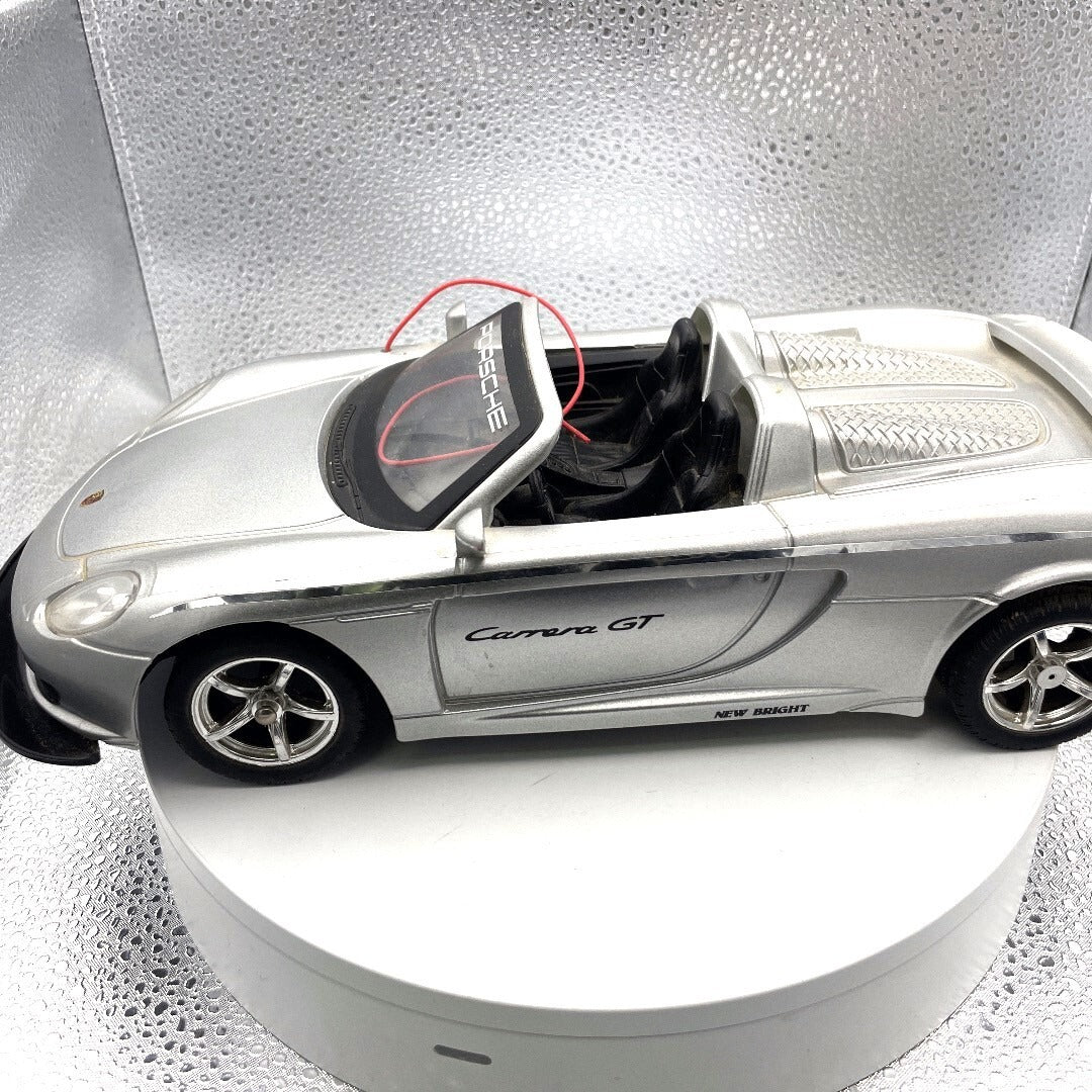 New Bright Porsche Camera GT RC Car Grey, Untested, CAR ONLY driver' s side view