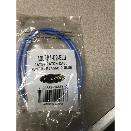 Belkin CAT5e Patch Cable 2 ft. RJ45M/RJ45M Blue