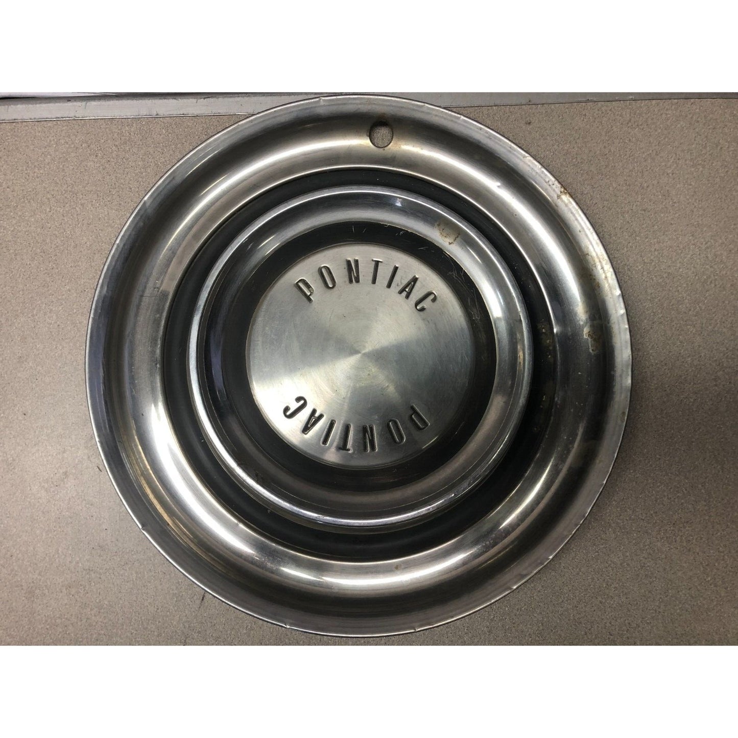 Pair 1958 Pontiac Hub Cap Wheel Cover 14in front view