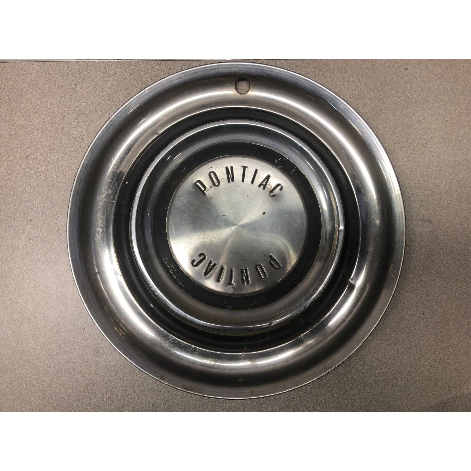 Pair 1958 Pontiac Hub Cap Wheel Cover 14in front view