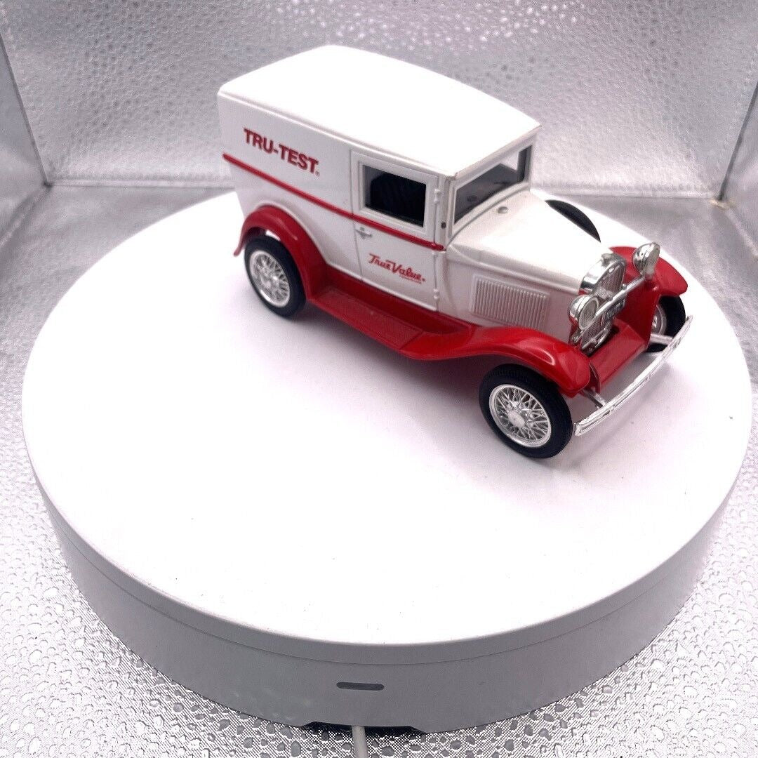 Liberty Classics Ford Model "A" True Value Hardware Tru-Test Bank, Limited Edition Die Cast Coin Bank, WITH KEY passenger/front view
