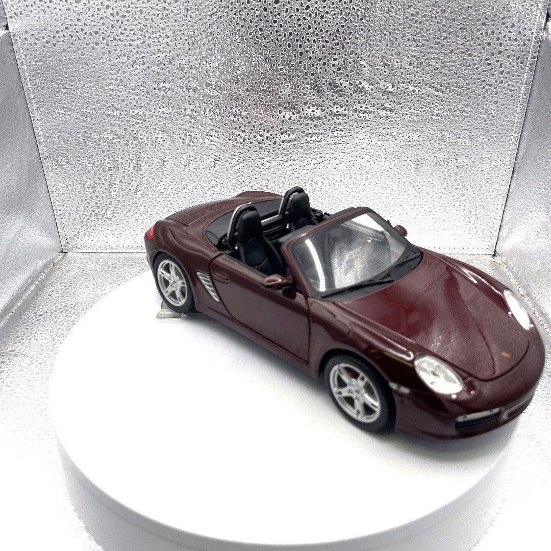 Maisto Porsche Boxster S Type 987 Brown Convertible Die Cast, Scale: 1/18, No. 11710 passenger side/front end view