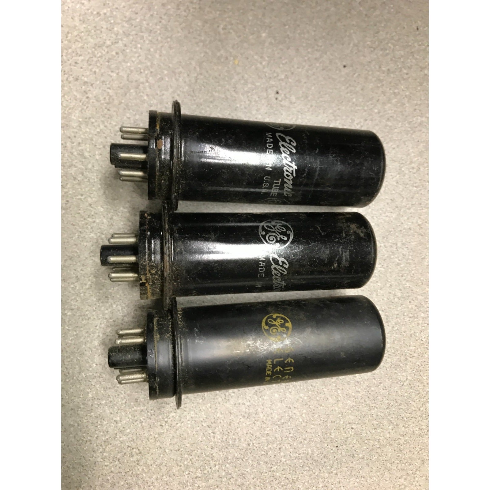  6L6 Vacuum Tubes General Electric  side view lot of 3