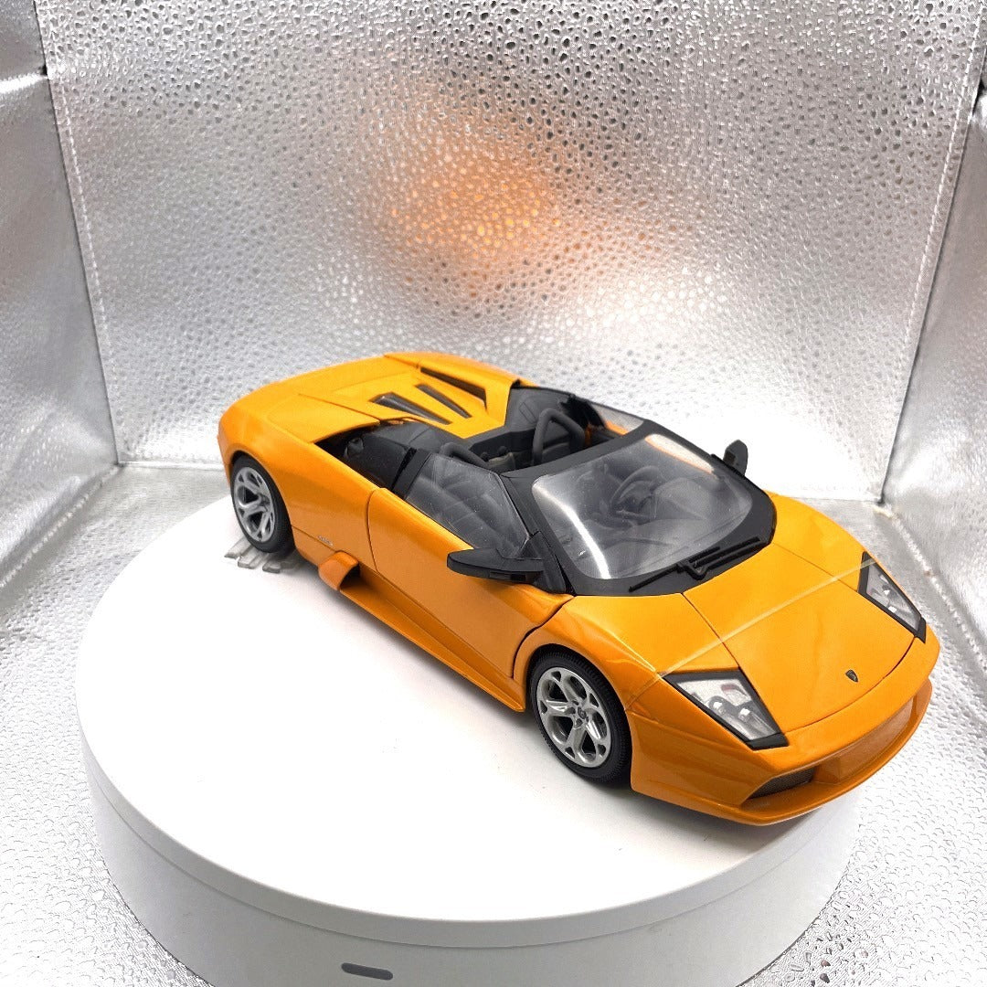Motor Max Lamborghini Murciélago Roadster Orange Die Cast, Scale: 1/18, No. 73169 passenger side/front end view