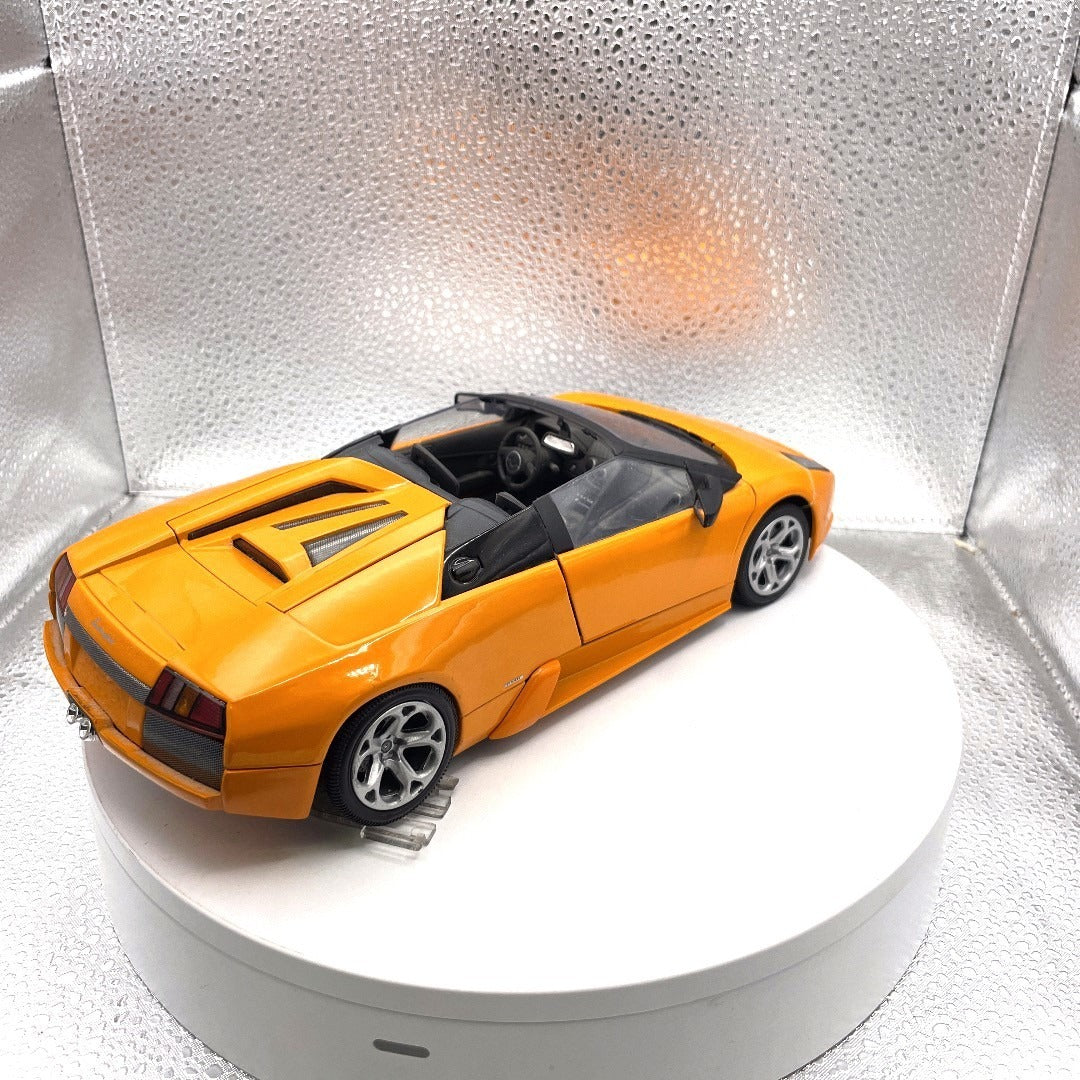 Motor Max Lamborghini Murciélago Roadster Orange Die Cast, Scale: 1/18, No. 73169 back end/passenger side view