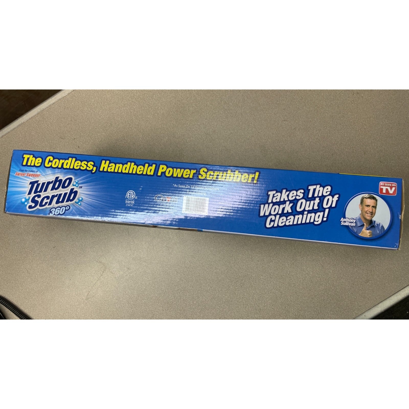 Turbo Scrub 360 Cordless Handheld Power Scrubber side of box
