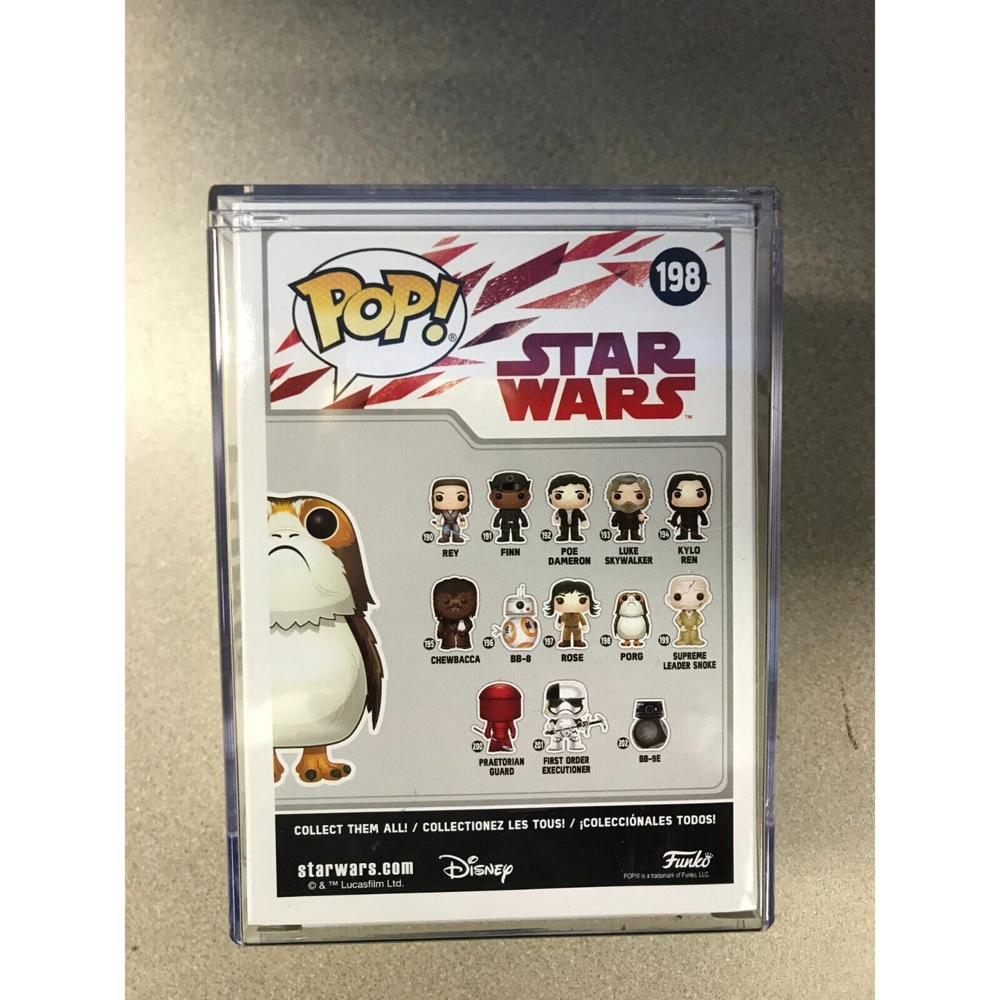 Pop Star Wars 198 Porg Funko Pop! Vinyl Bobble-Head with Case