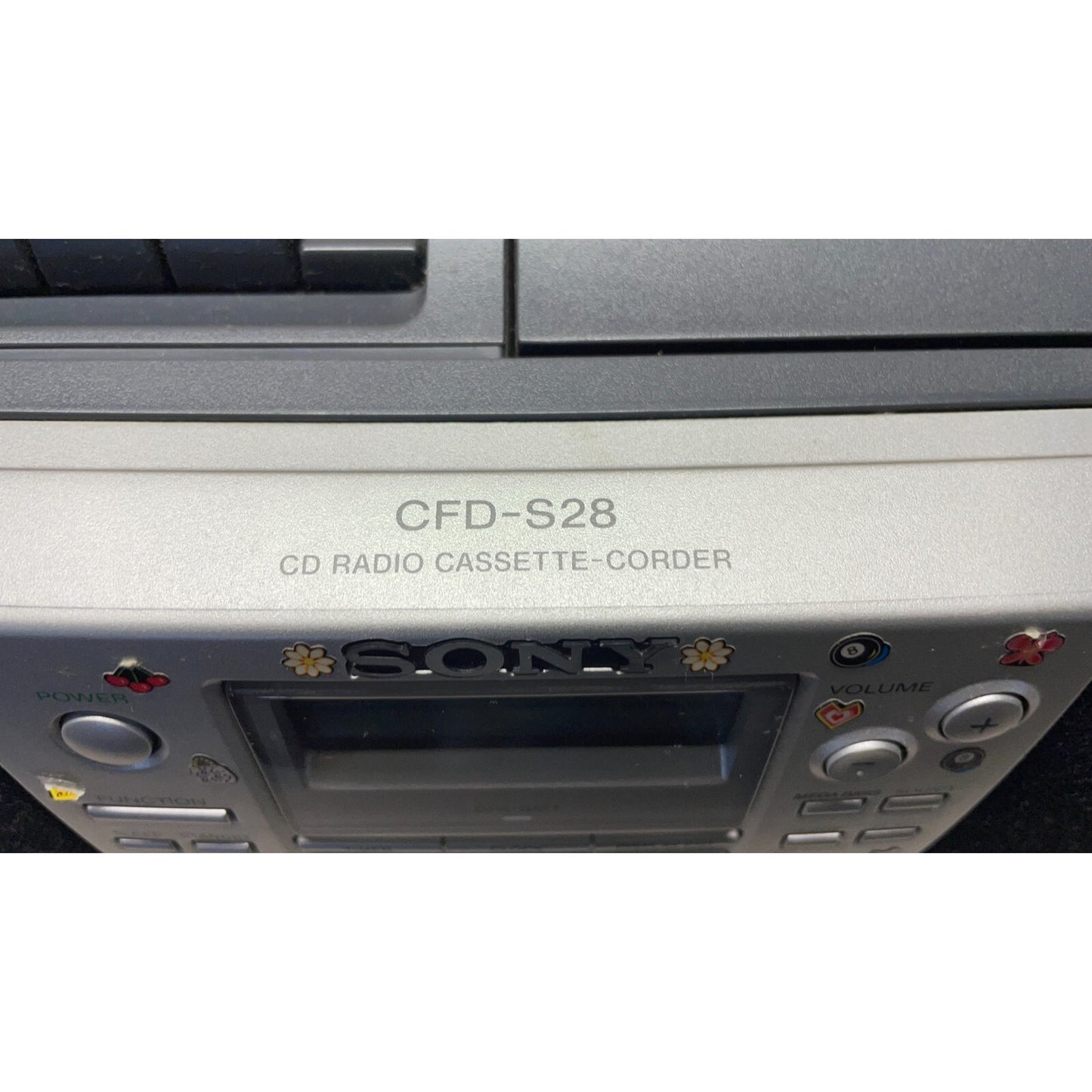 Sony CFD-S28 CD Radio Cassette-Corder model label