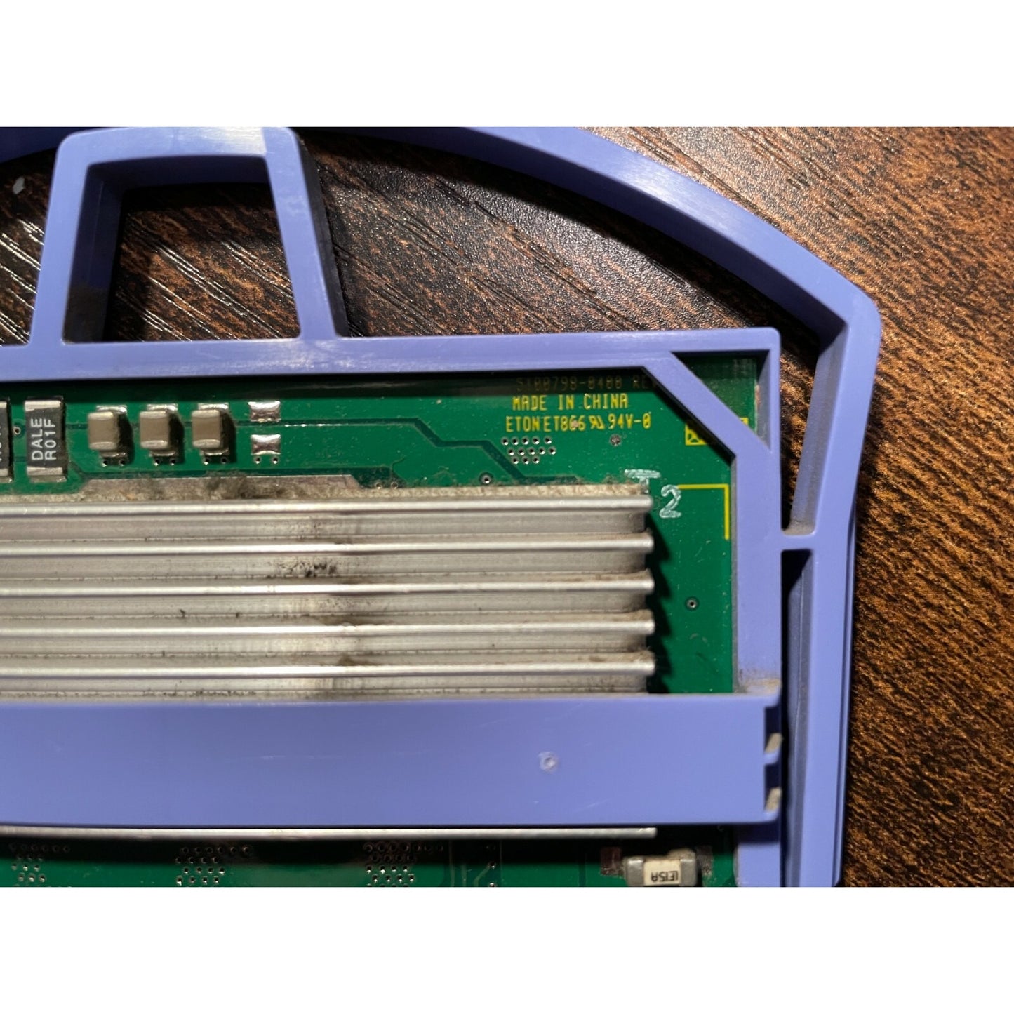 Artesyn Card 5100798-0400 - With plastic holder closeup of product stamp with part number and made in China