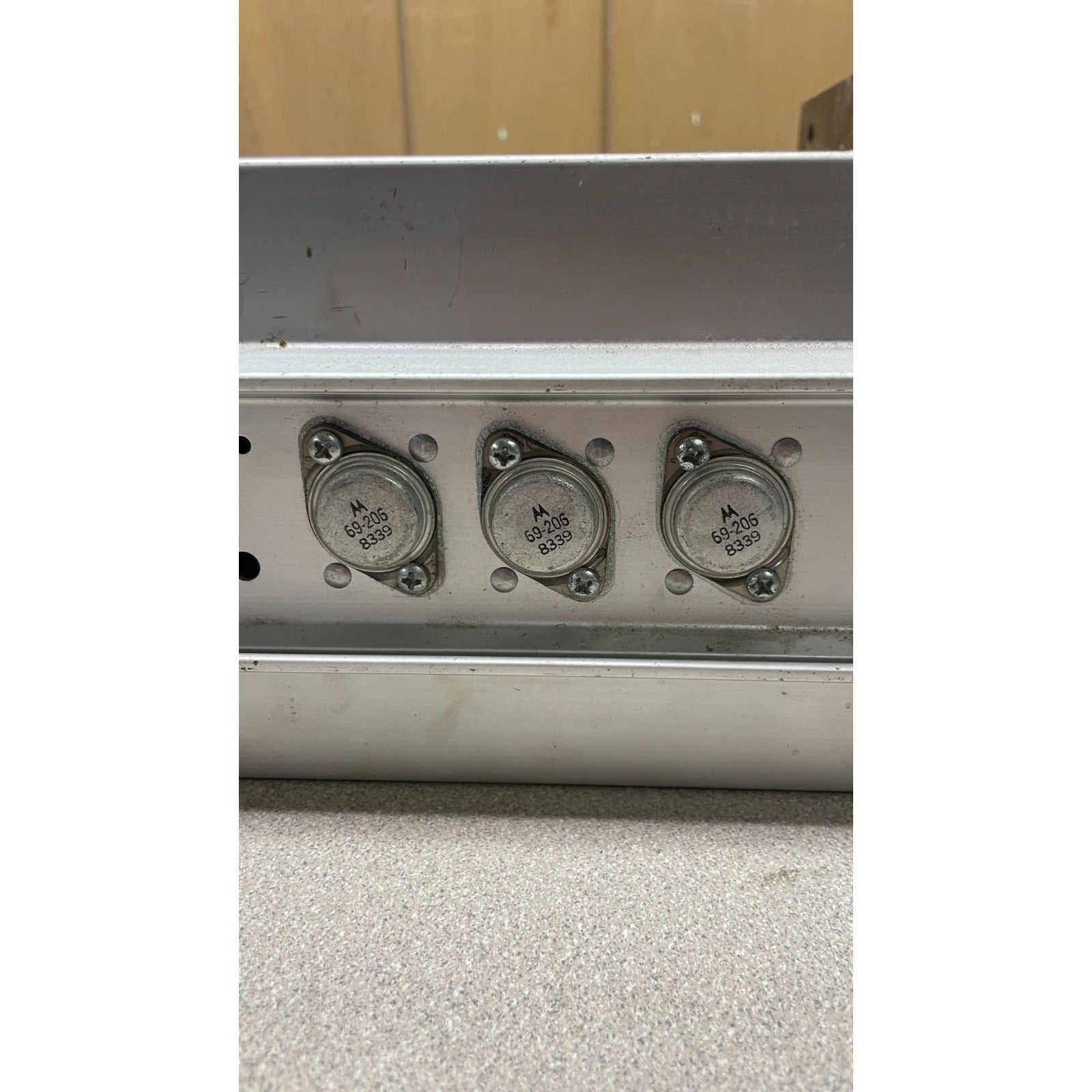 Powerverter Model PV-550 DC to AC Inverter - 115 VAC, 60Hz Output closeup of side of unit components