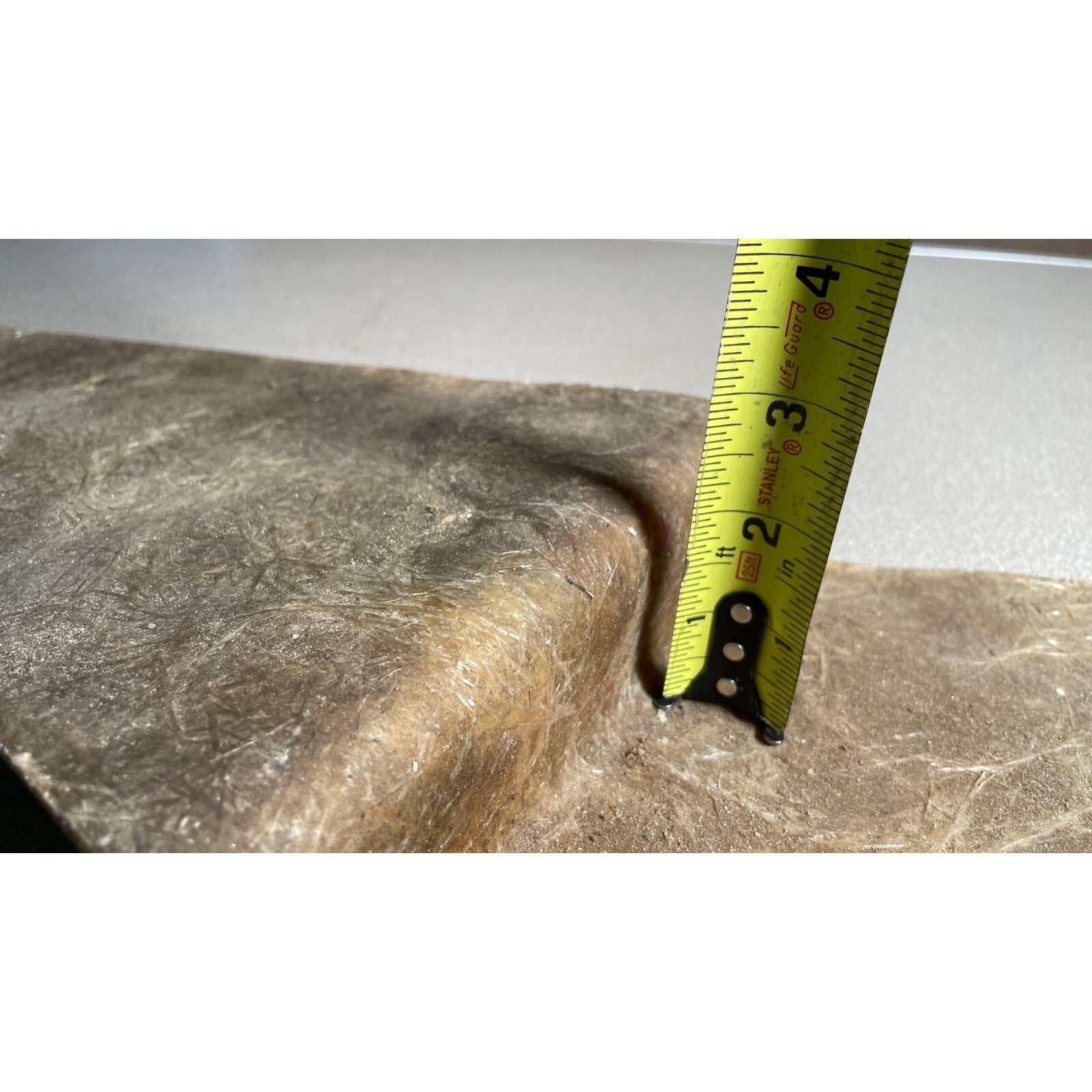 Fiber Fab Volkswagen VW Inner Wheel Well Splash Pan closeup with measurement of depth approximately 2 in