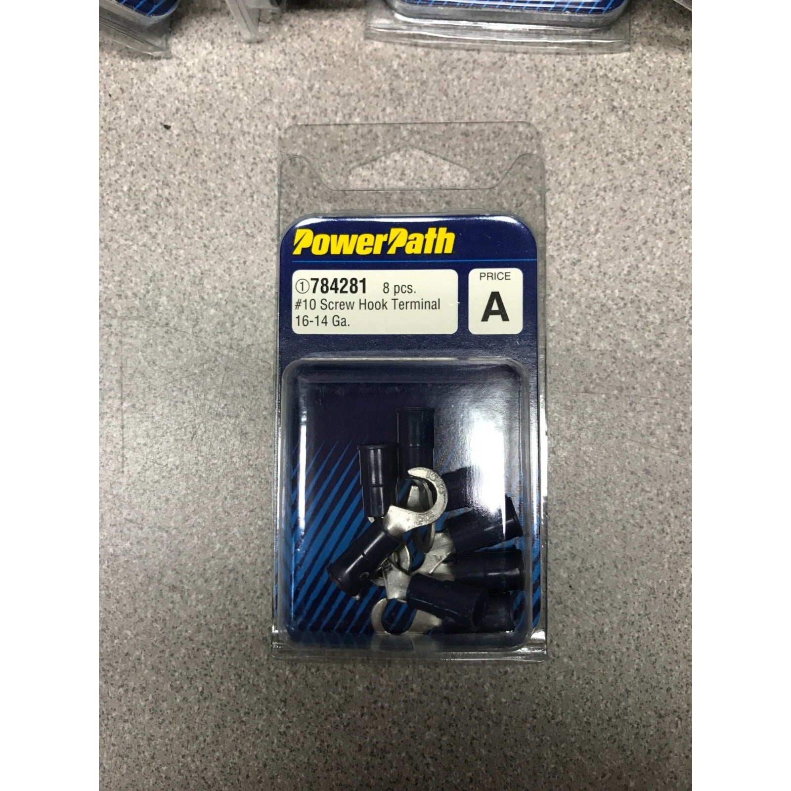 PowerPath 784281 #10 Screw Hook Terminal 16-14, 8 pcs front of package displaying item