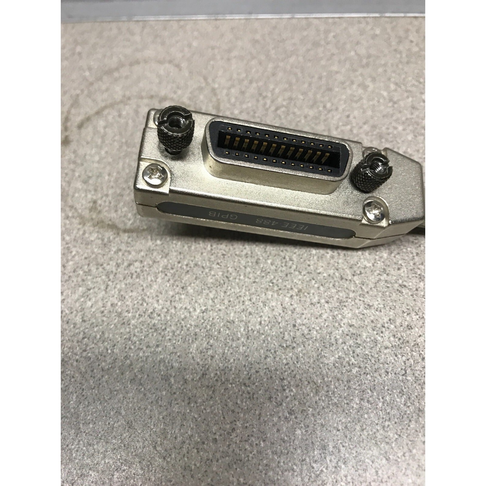 IEEE-488 GPIB Connector Cable 300V closeup connector pin side view
