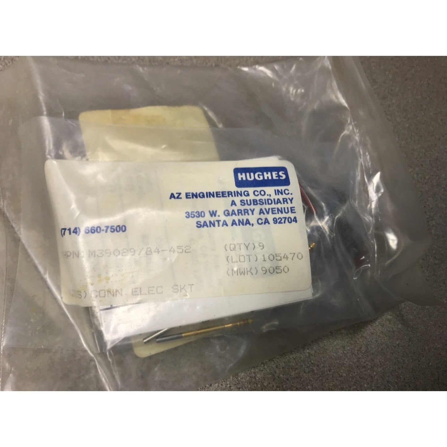 Hughes Circular Connector Assembly M28840/14AA1S1 product label