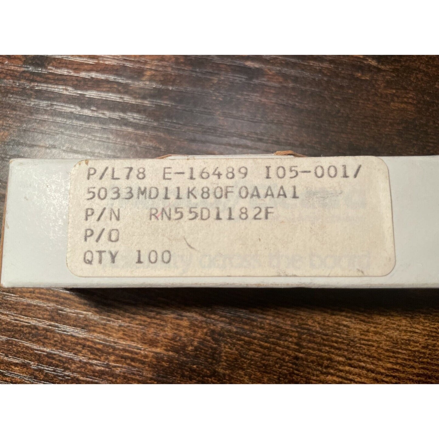 Mepco Electra Resistor E-16489, RN55D1182F label