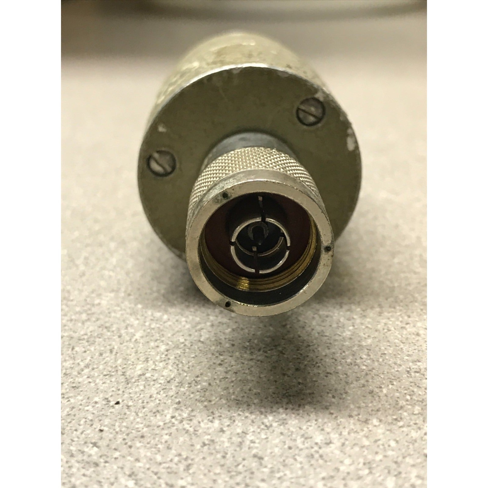 General Microwave N401A 200ohm Bolometer Mount closeup of connector