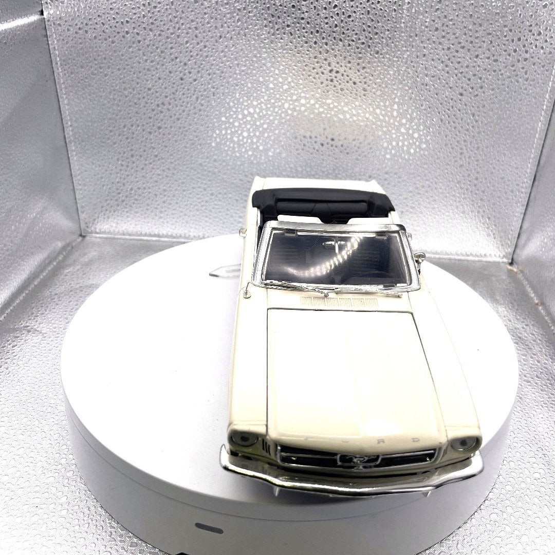Motor Max 1964-1/2 Mustang Ivory Die Cast, Scale: 1/18, No. 73145 front end view