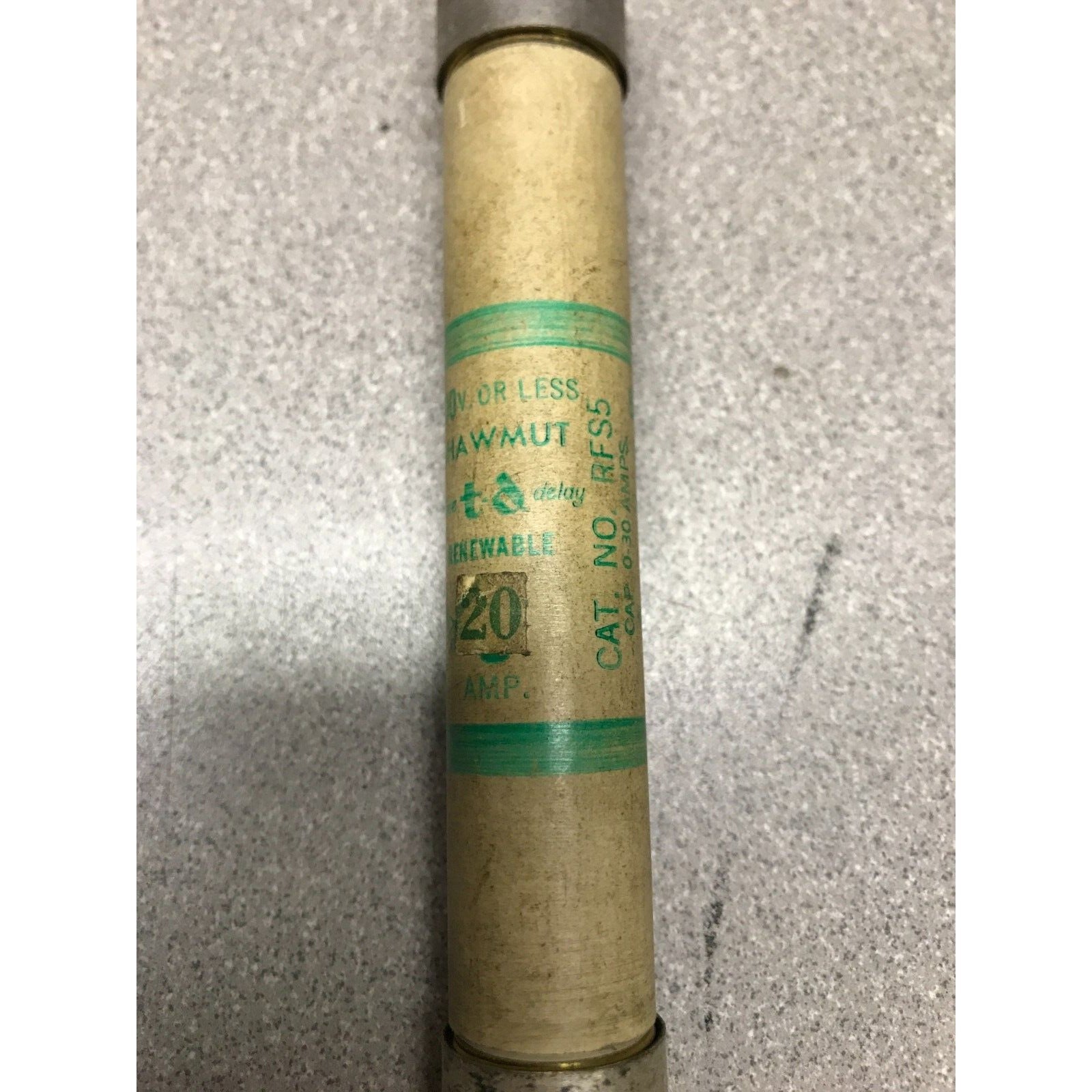 Gould Shawmut 600V or Less Time Delay RFS5 Cap 0-30 Renewable Fuse