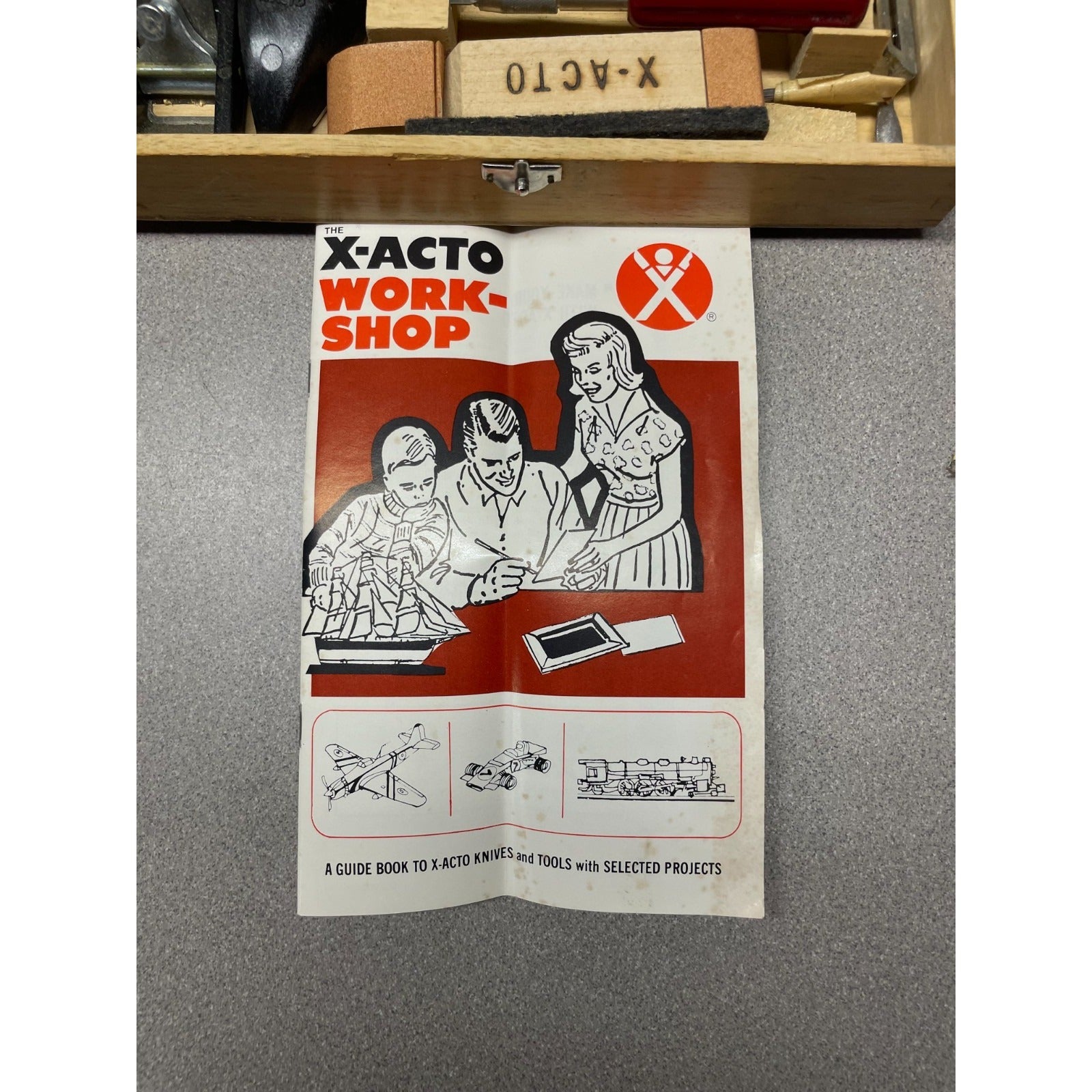 Vintage X-ACTO Knife and Tool Chest, #86 closeup of user guide