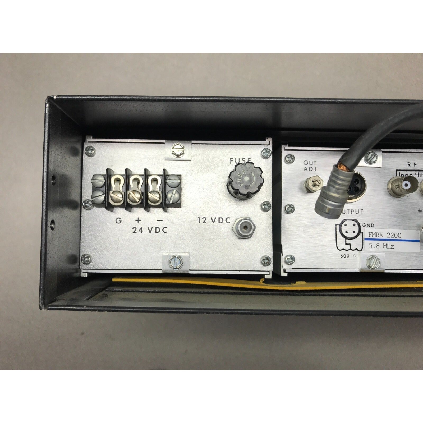 Catel FMRX-220 FM Demodulator 3 FM Audio Demodulators in Chassis w/ Power Supply back panel connections